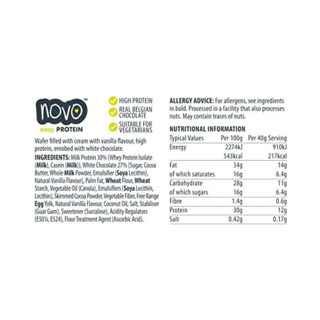 Novo Nutrition Novo Protein Wafer Bar 12x40g Cookies and Cream