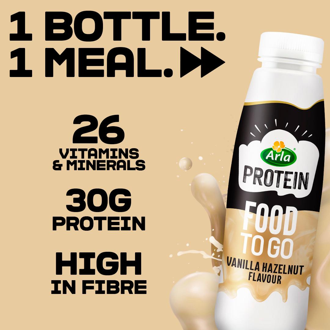 Arla Protein Protein Food To Go 8x500ml Vanilla Hazelnut