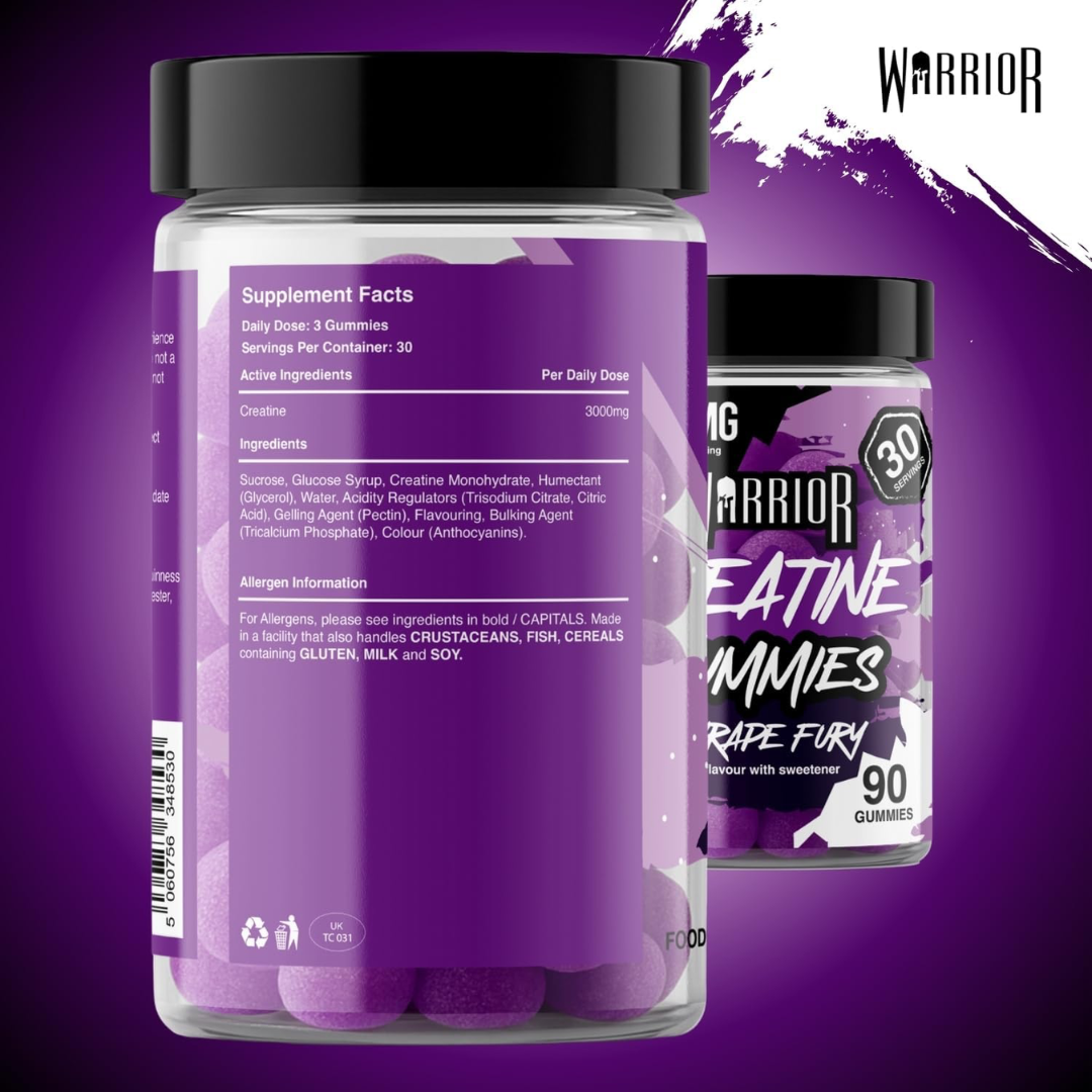 Warrior Creatine Gummies 90 Tabs Grape