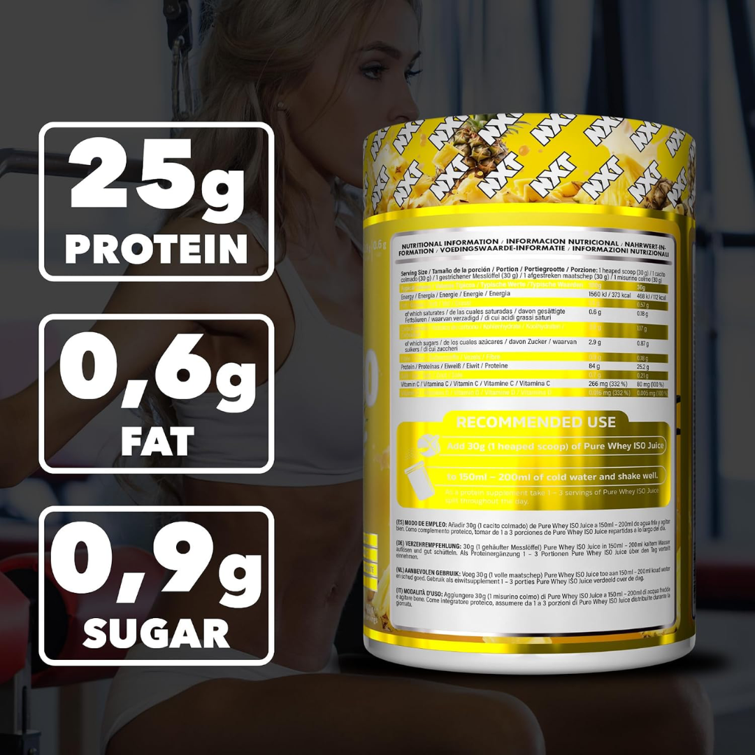 NXT Nutrition Pure Whey ISO Juice 900g Pineapple Juice
