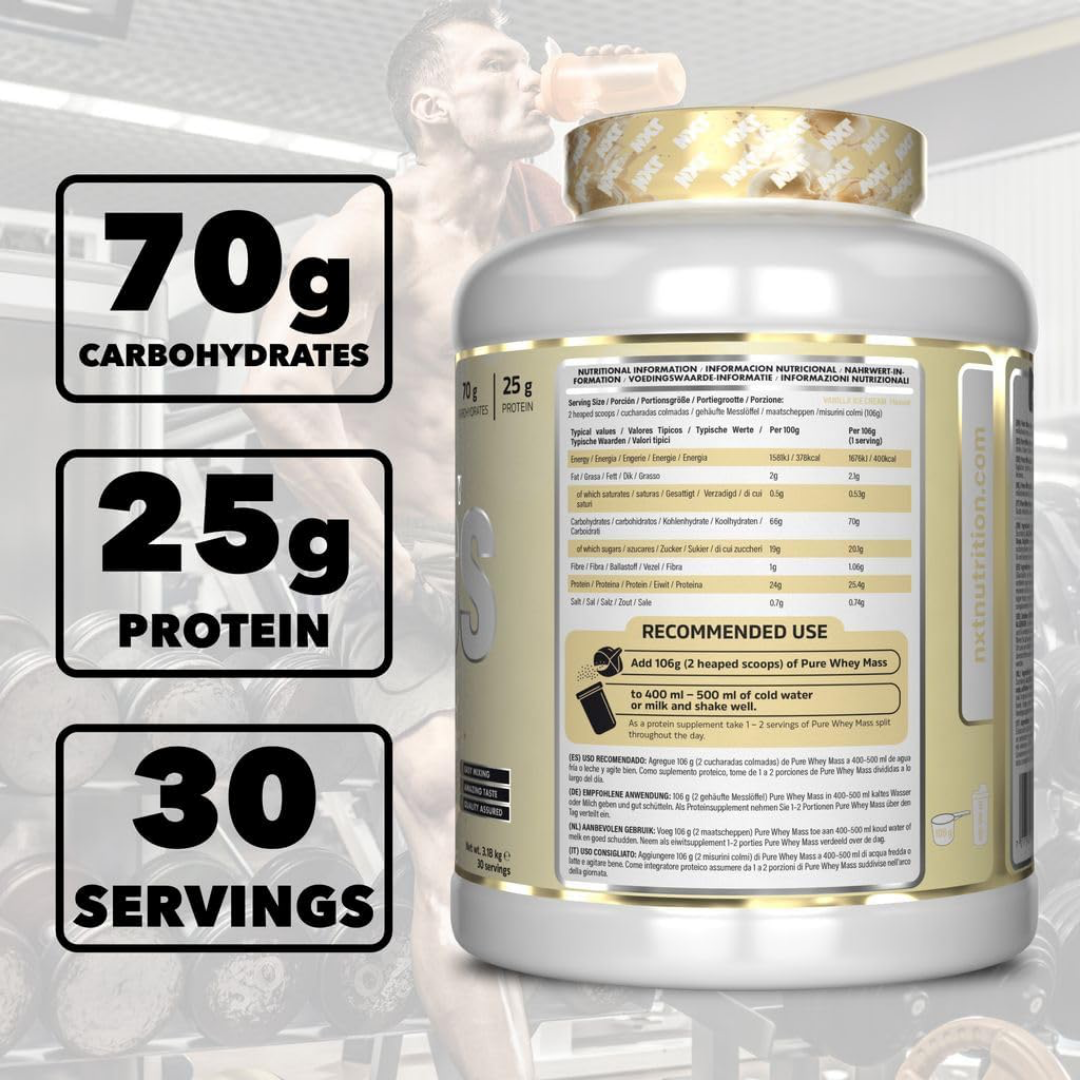 NXT Nutrition NXT Pure Whey Mass 3.18kg Vanilla