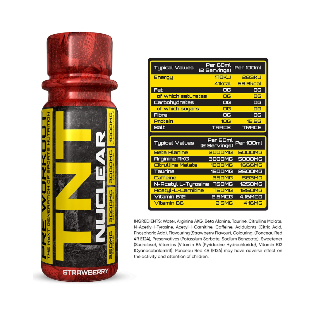 NXT Nutrition TNT Nuclear Shots 12x60ml Strawberry