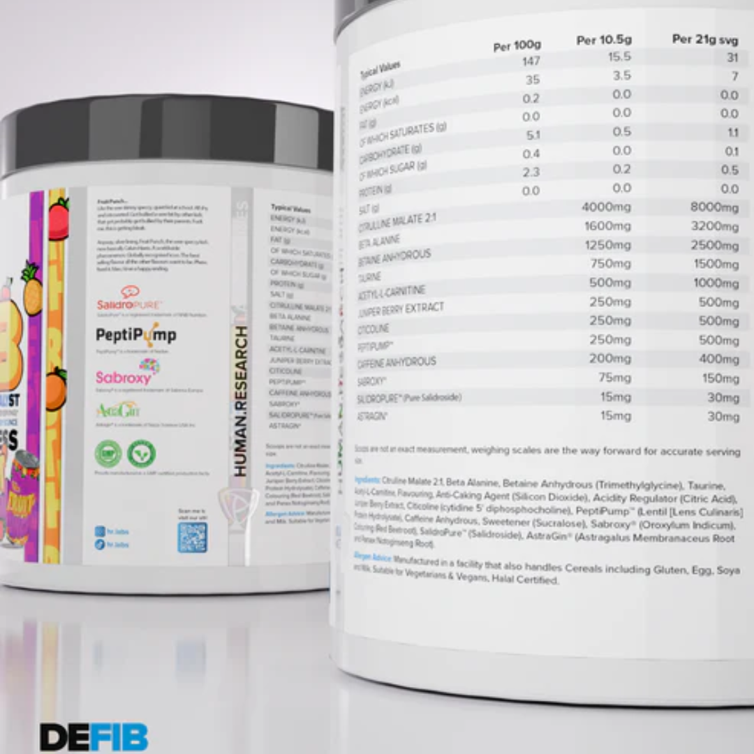 HR Labs DEFIB 420g Fruit Punch