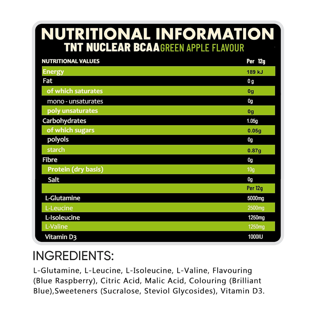 NXT Nutrition BCAA, Glutamine & VIt D 360g Apple