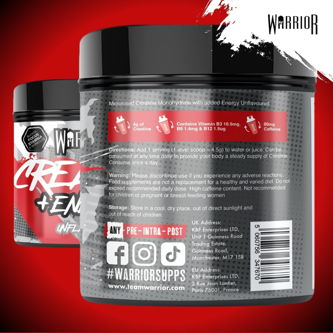 Warrior Creatine Plus Energy 360g Unflavoured