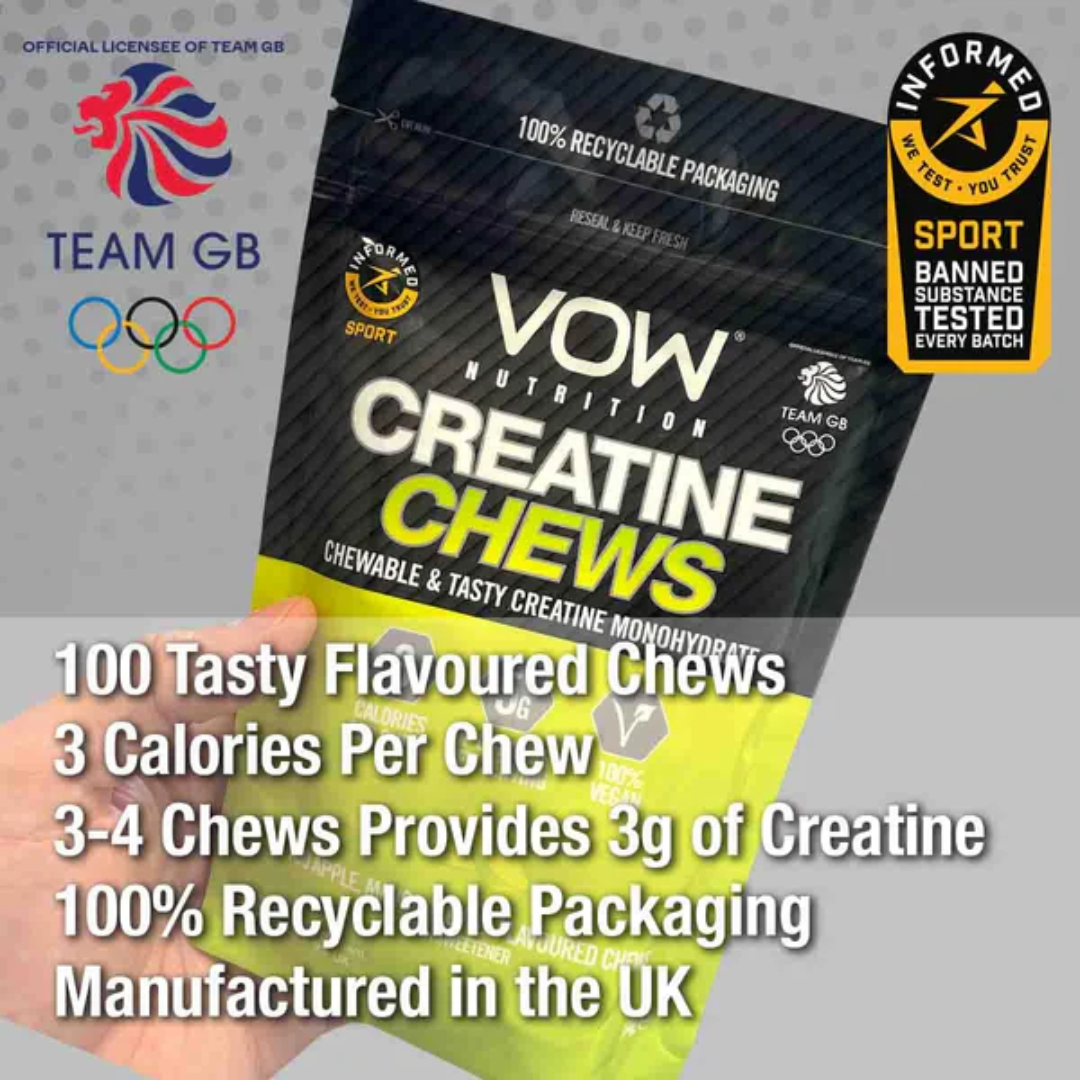 VOW Nutrition Creatine Chews 100 Tabs Apple Mango & Lime