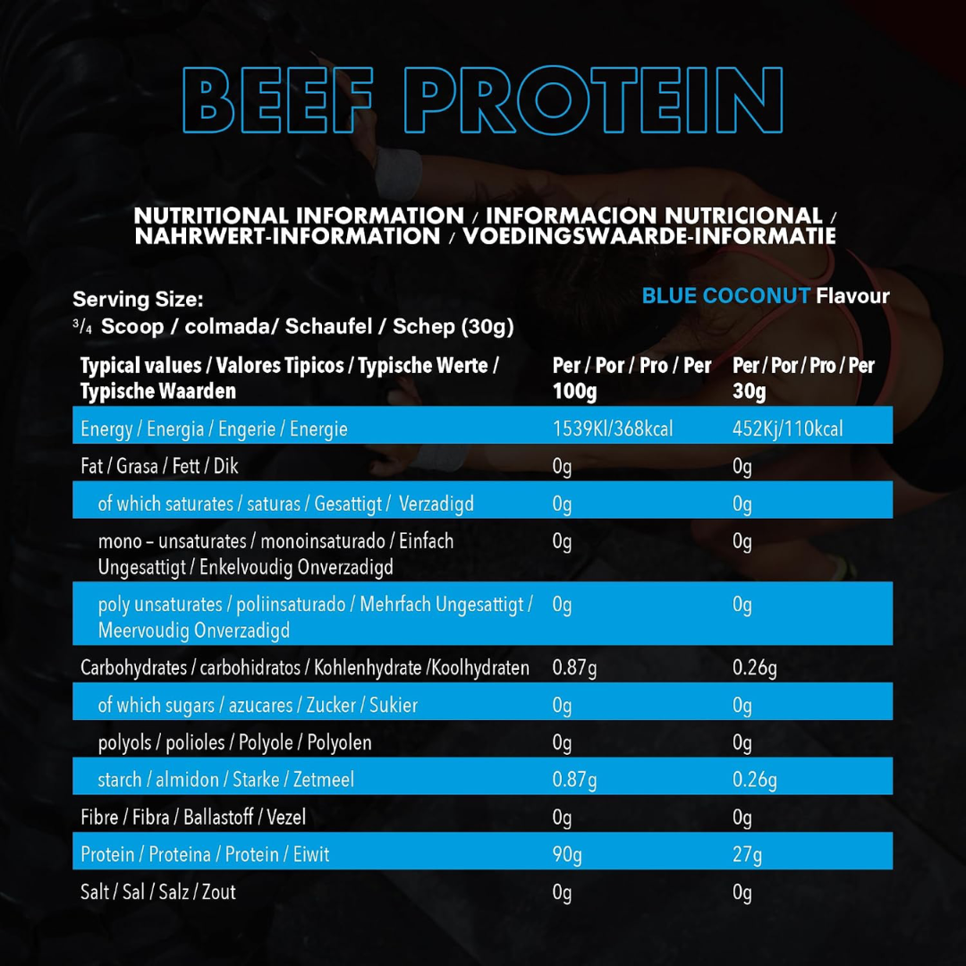 NXT Nutrition Beef Protein Isolate 540g Blue Coconut