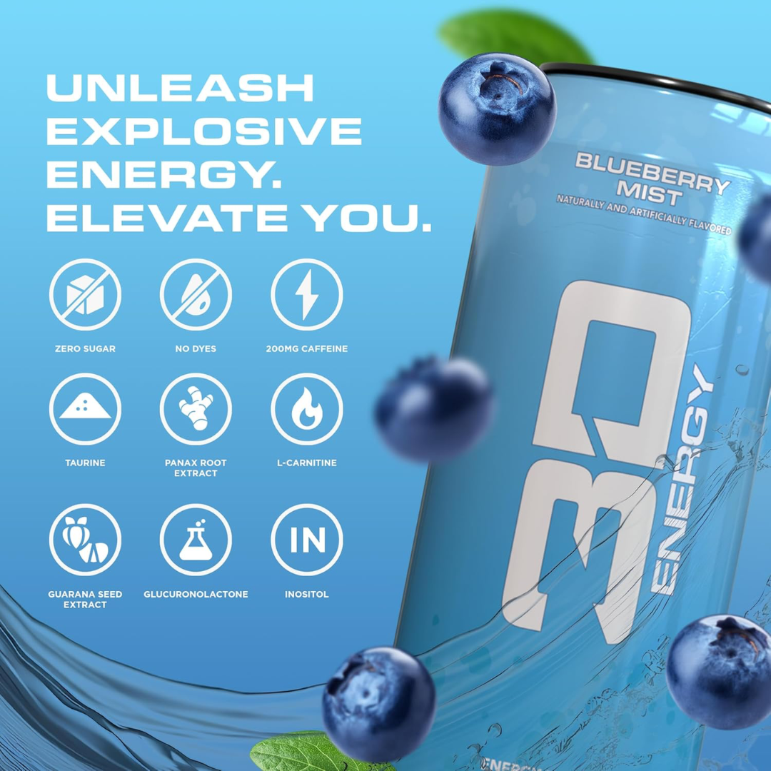 3D Energy Drink 12x473ml Blueberry Mist