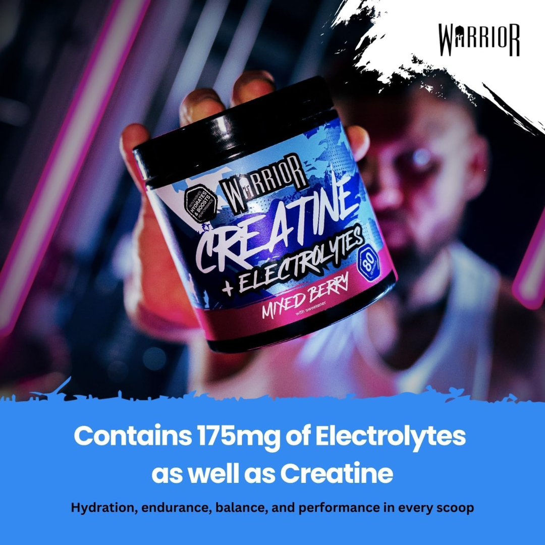 Warrior Creatine Plus Electrolytes 360g Mixed Berry