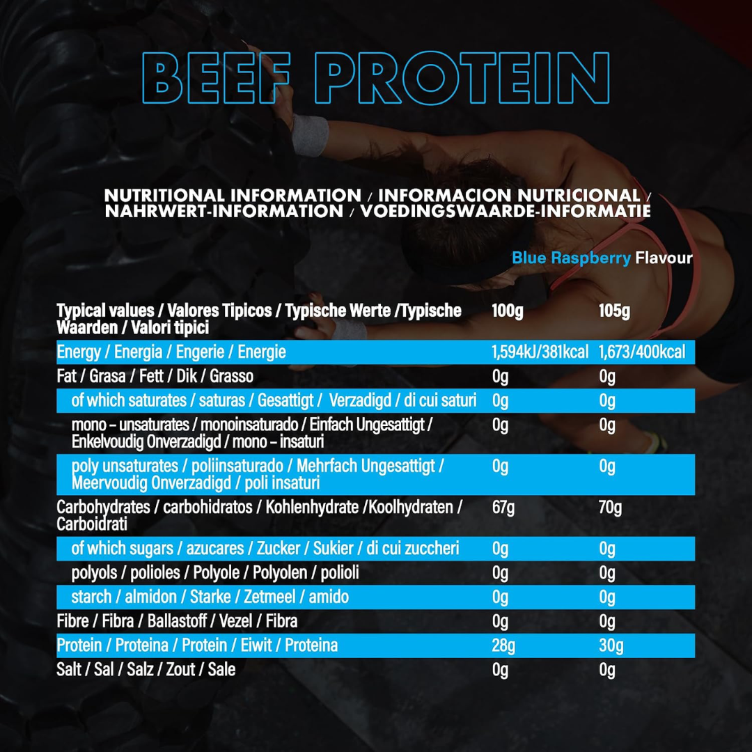 NXT Nutrition Beef Mass Gain 3.15kg Blue Raspberry
