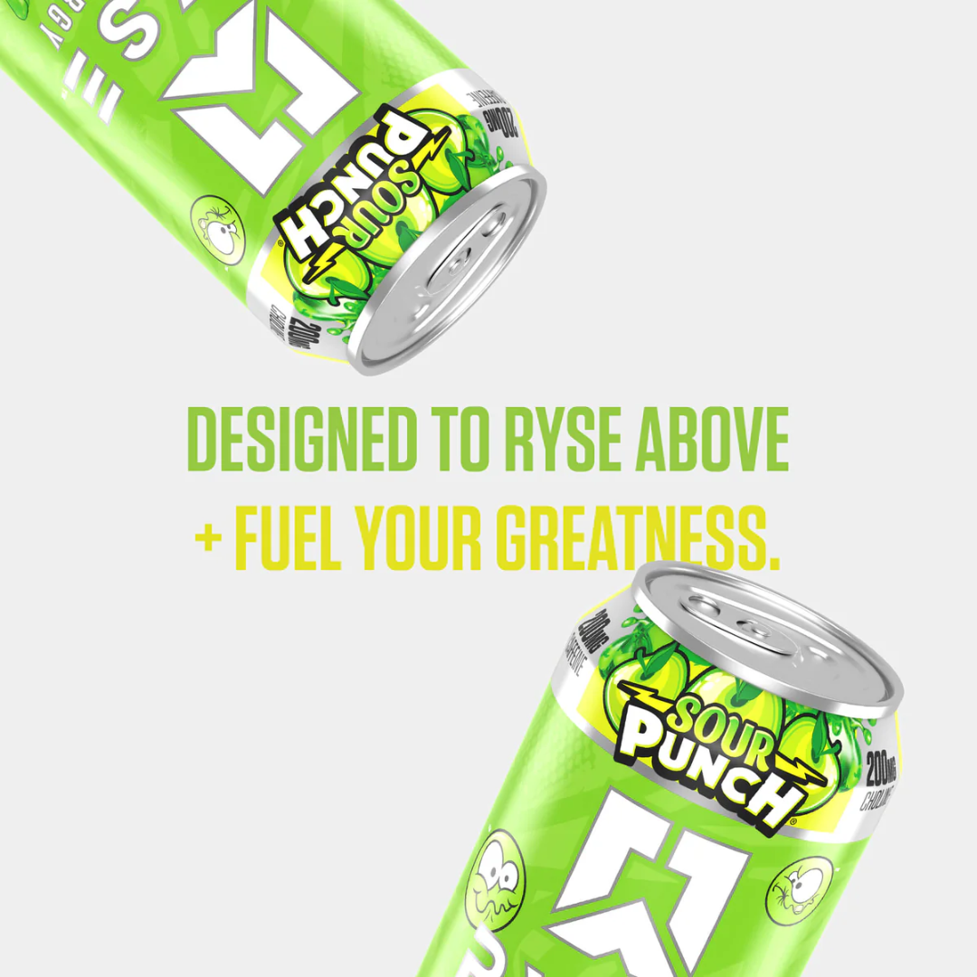 RYSE Fuel Energy 12x473ml Sour Punch Green Apple