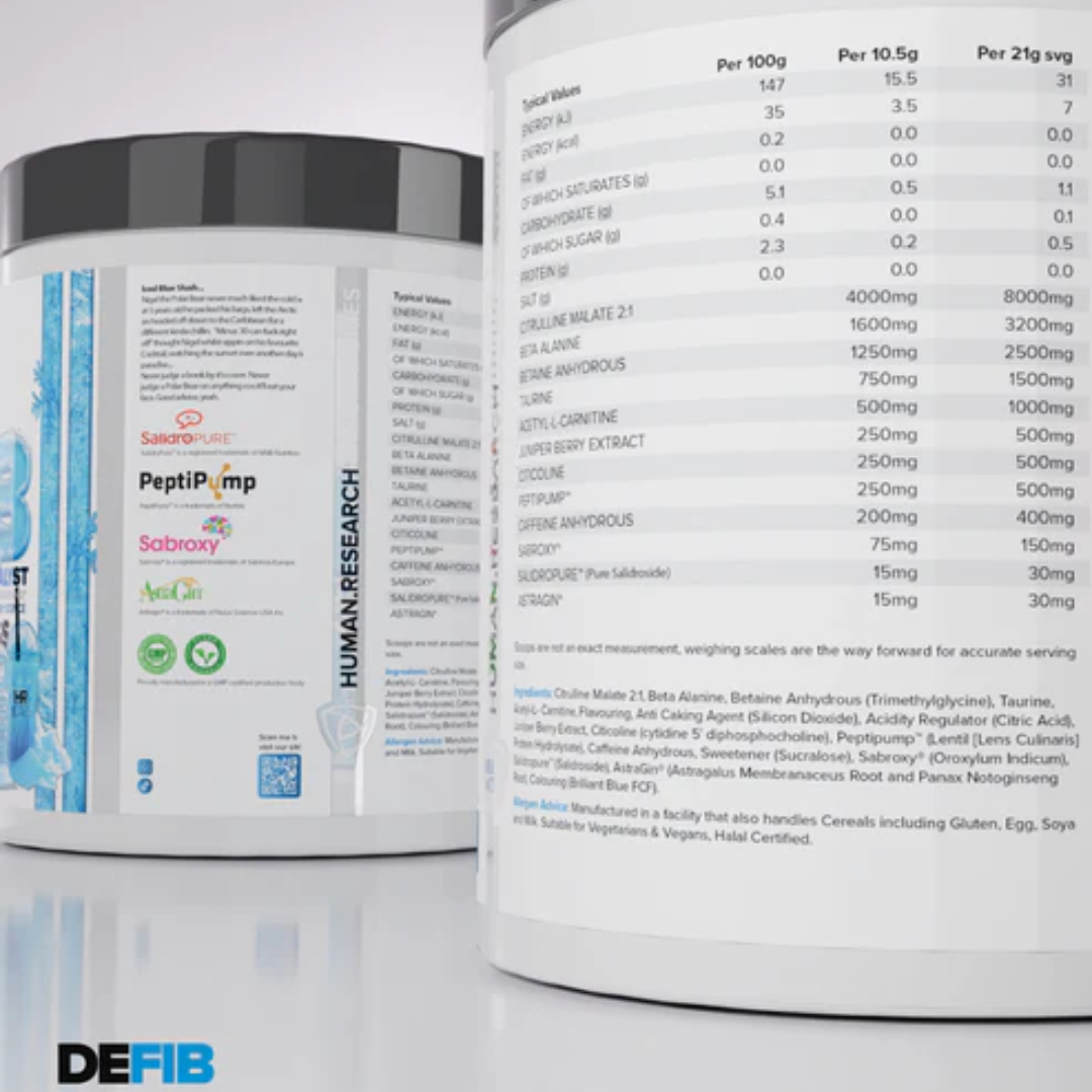 HR Labs DEFIB 420g Iced Blue Slush
