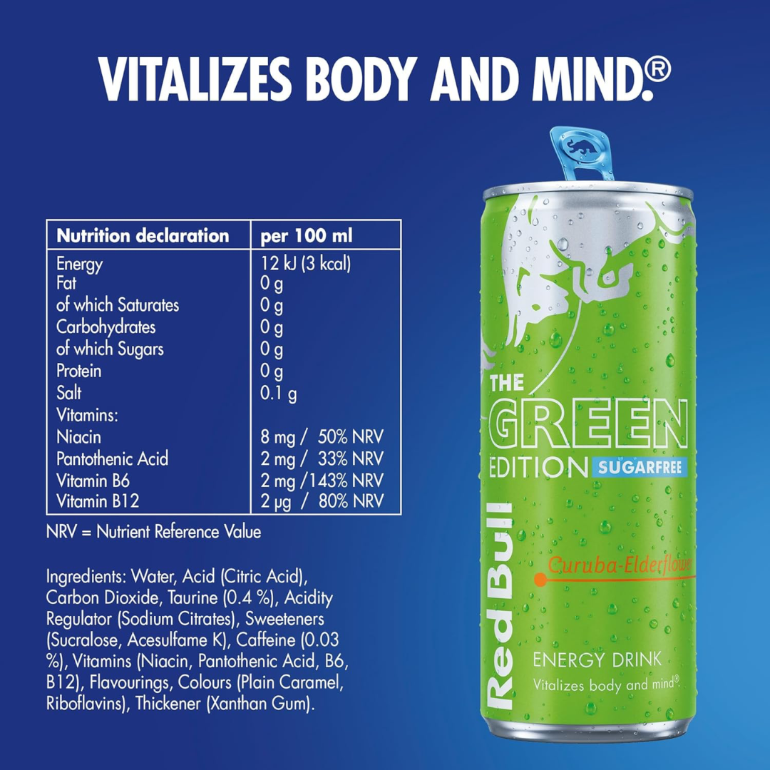 Red Bull Sugar Free 12x355ml Curuba-Elderflower