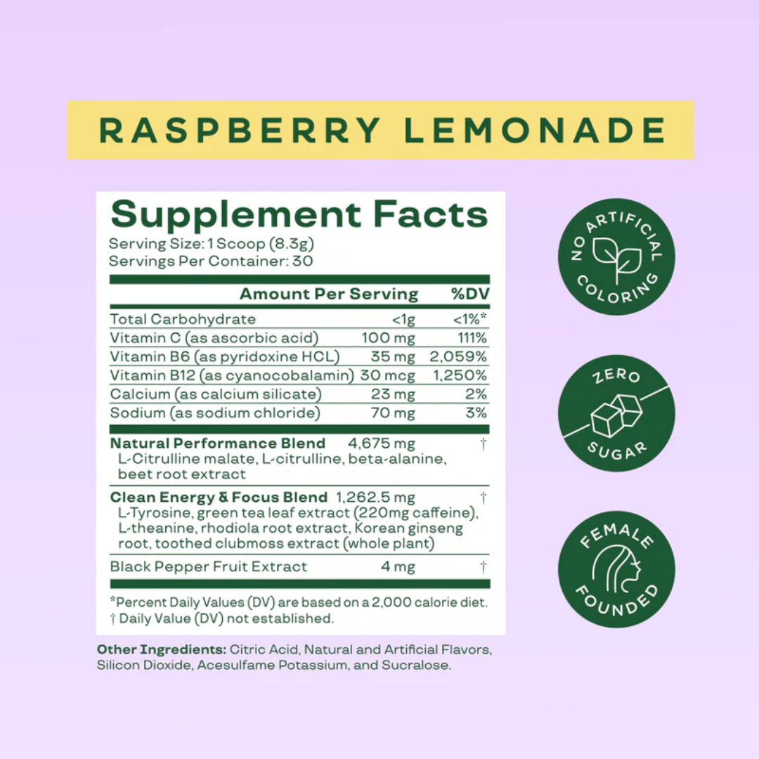Bloom Pre-Workout 180g Raspberry Lemonade