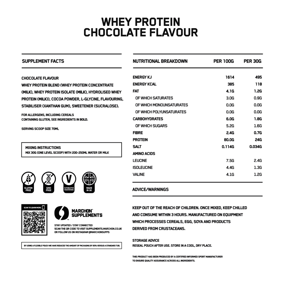 Marchon Supplements Whey Protein 900g Chocolate