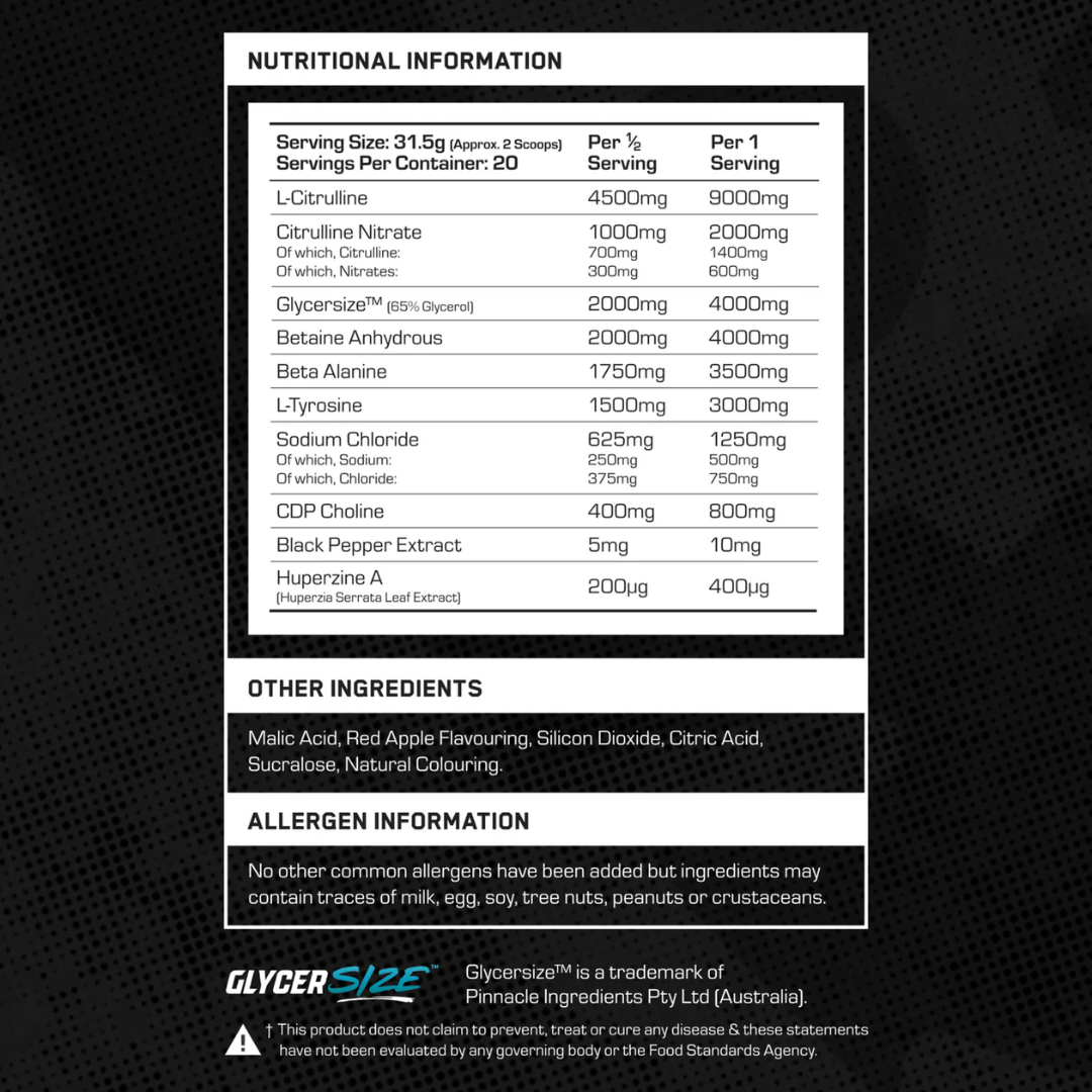 The Formula VASODIAL Non-Stim Pre Workout 630g Arctic Frost