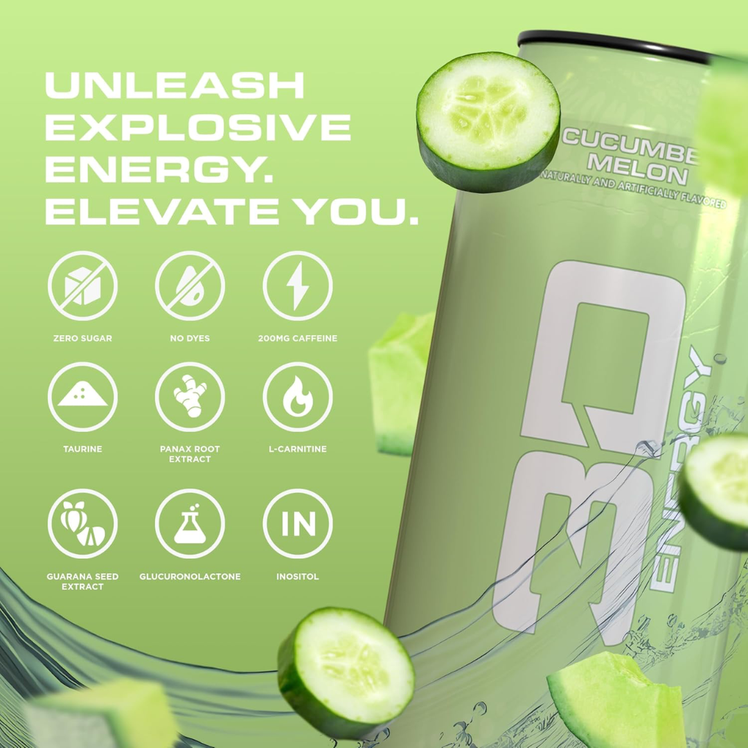 3D Energy Drink 12x473ml Cucumber Melon