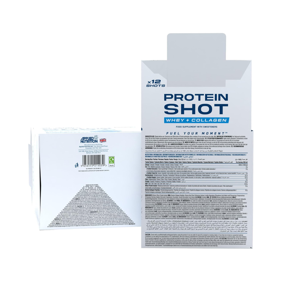 Applied Nutrition Protein Shot 12x100ml Blue Raspberry