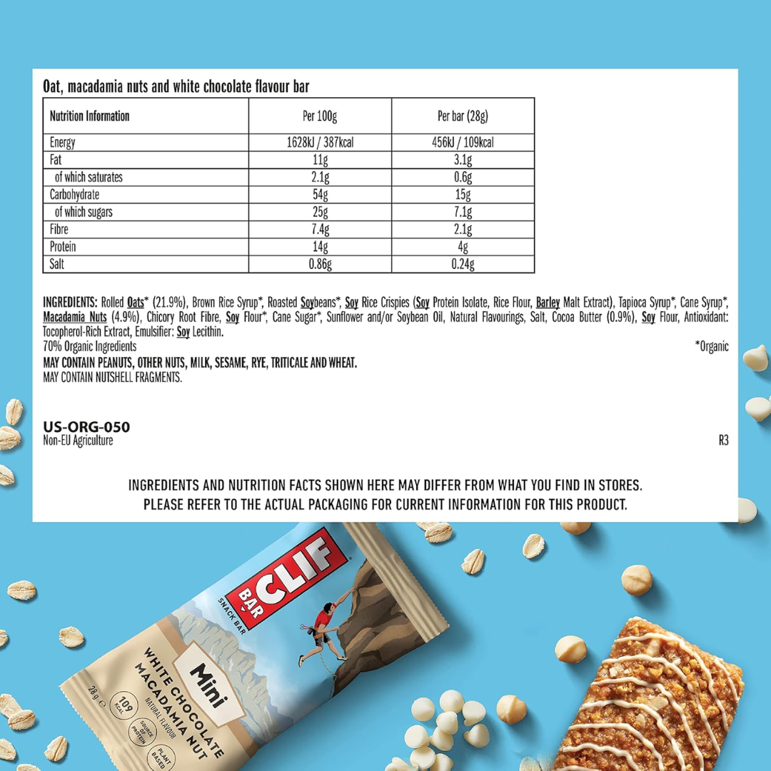 CLIF Bar Mini 10x28g White Chocolate Macadamia Nut
