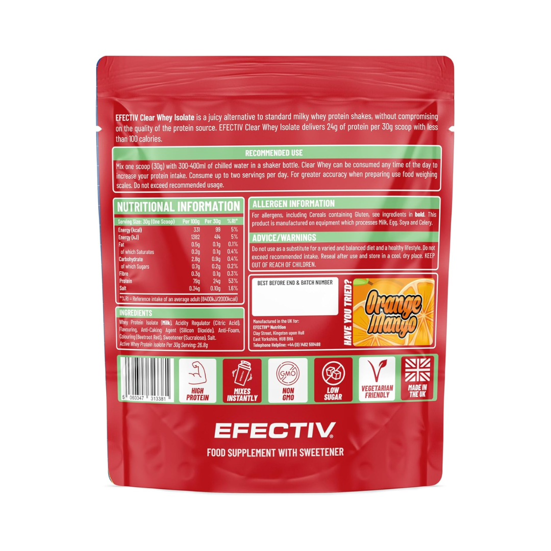 Efectiv Nutrition Clear Whey Isolate 600g Strawberry Watermelon