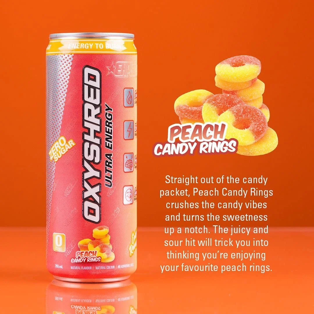 EHP Labs OxyShred Ultra Energy Drink RTD 12x355ml Cotton Candy