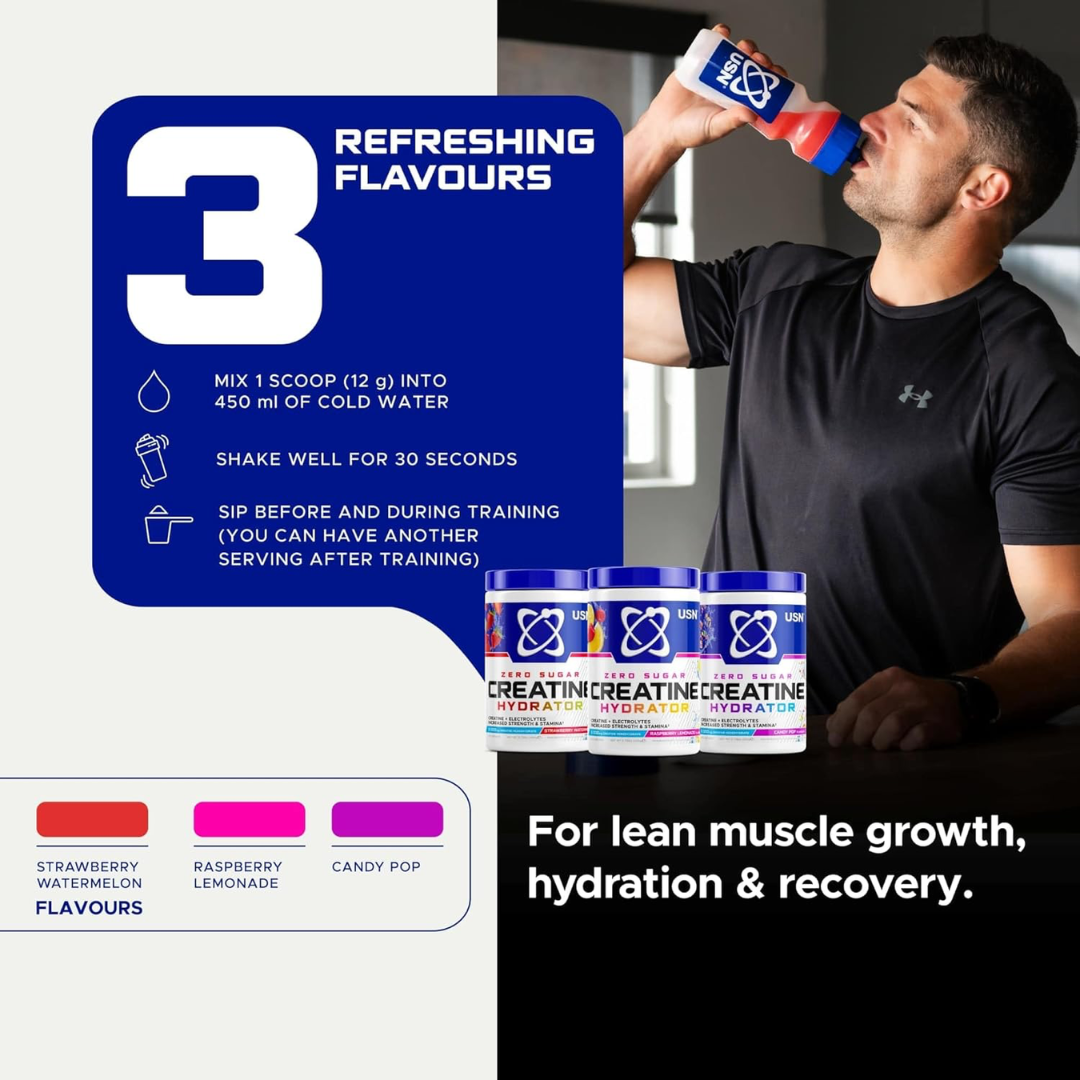 USN Creatine Hydrator 330g Raspberry Lemonade