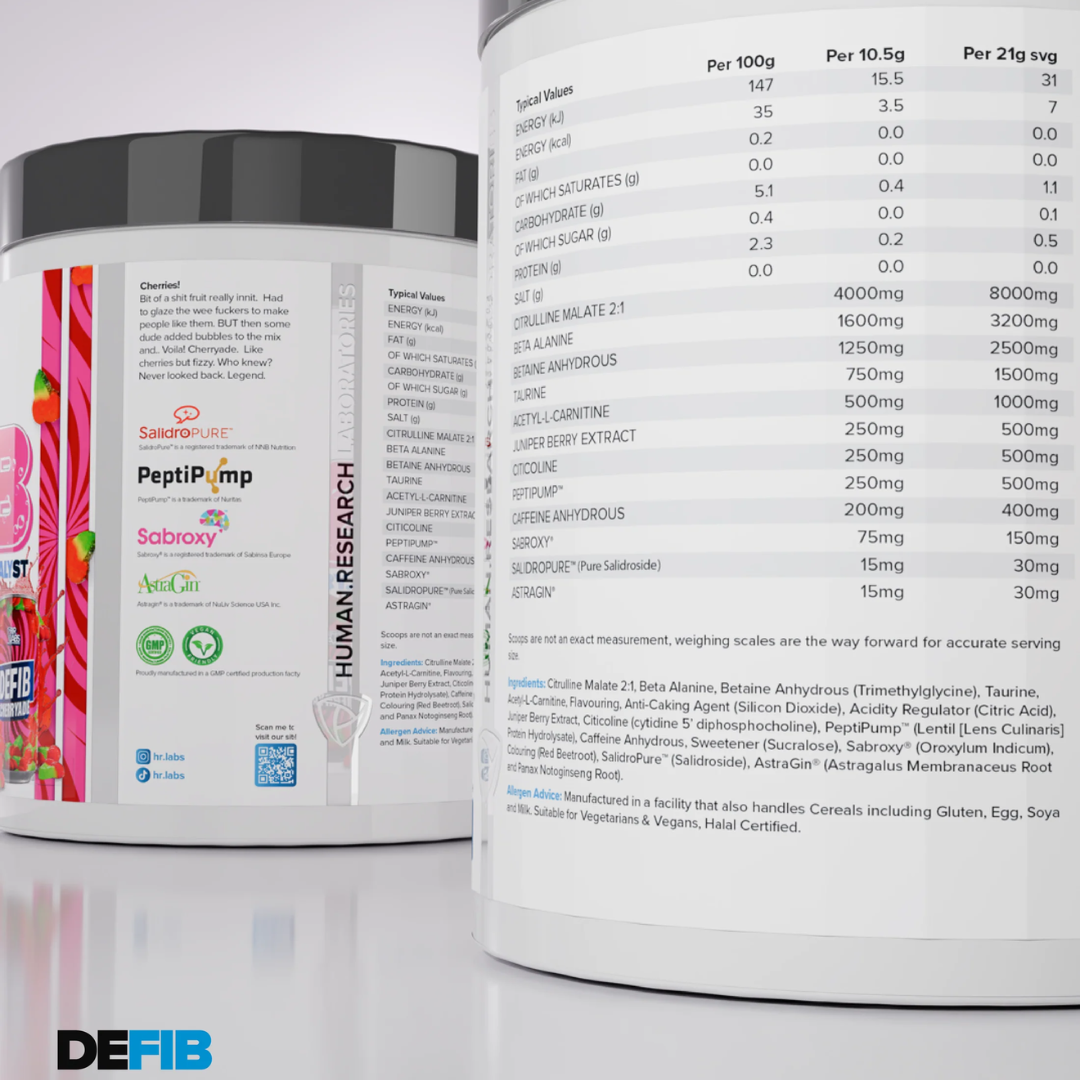 HR Labs DEFIB 420g Cherryade
