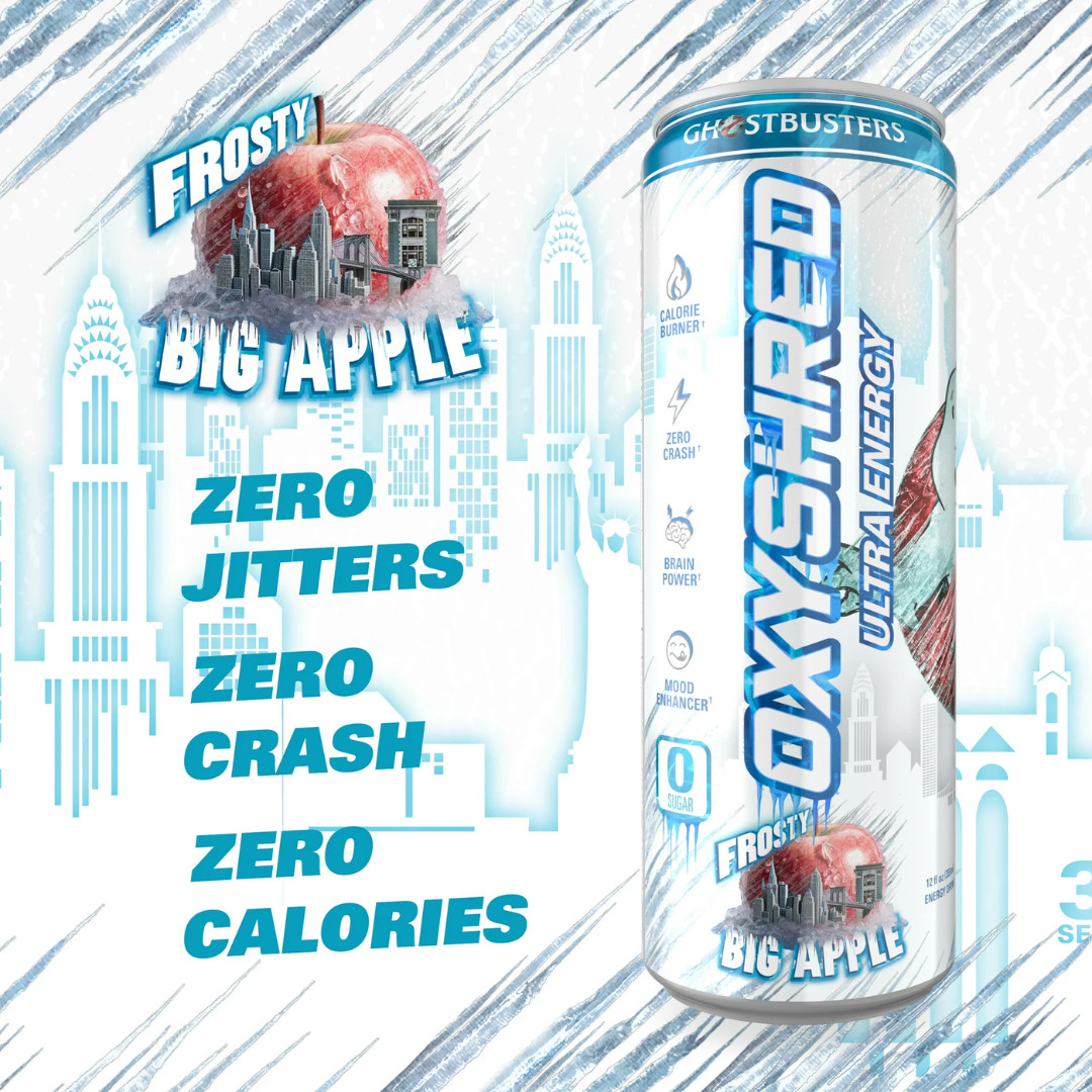 EHP Labs OxyShred Ultra Energy Drink RTD 12x355ml Big Frosty Apple (Ghostbusters)
