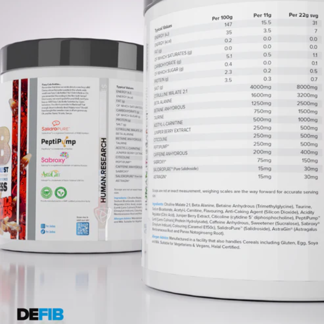 HR Labs DEFIB 440g Fizzy Cola Bottles