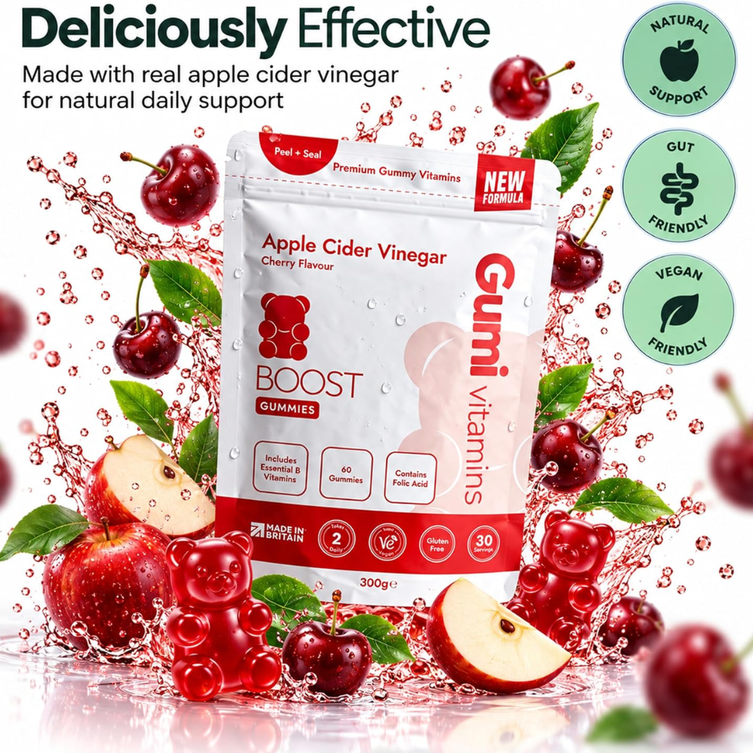 Gumi Vitamins BOOST - Apple Cider Vinegar Gummies 300g Cherry