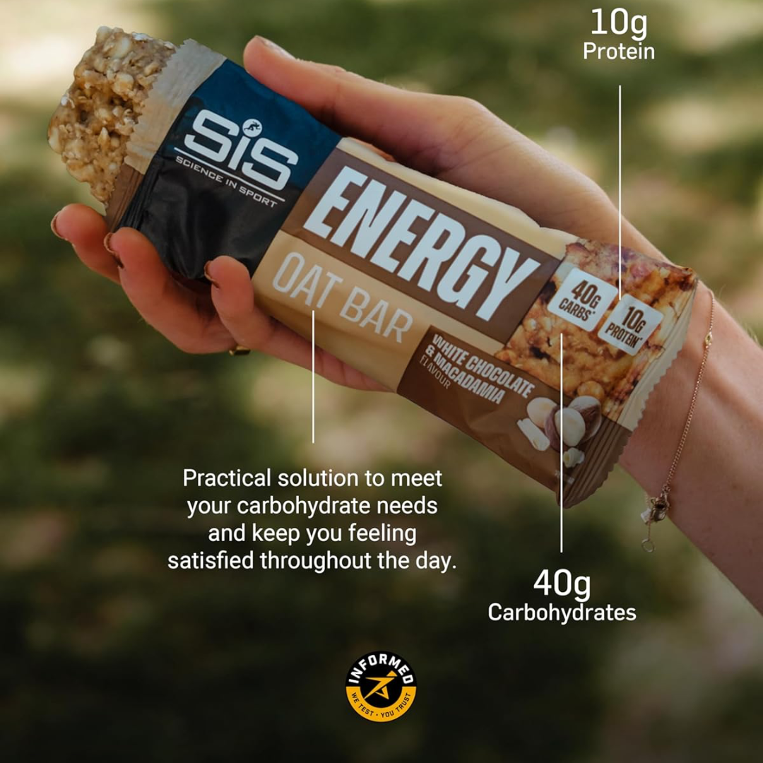SIS Energy Oat Bar 12x70g White Choc Macadamia