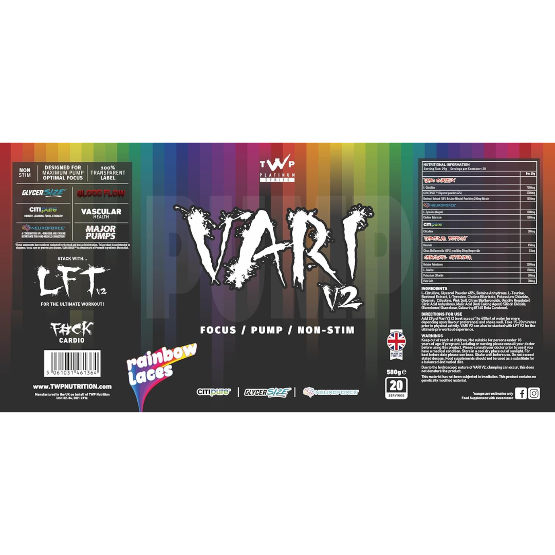 TWP Vari V2 580g Rainbow Laces