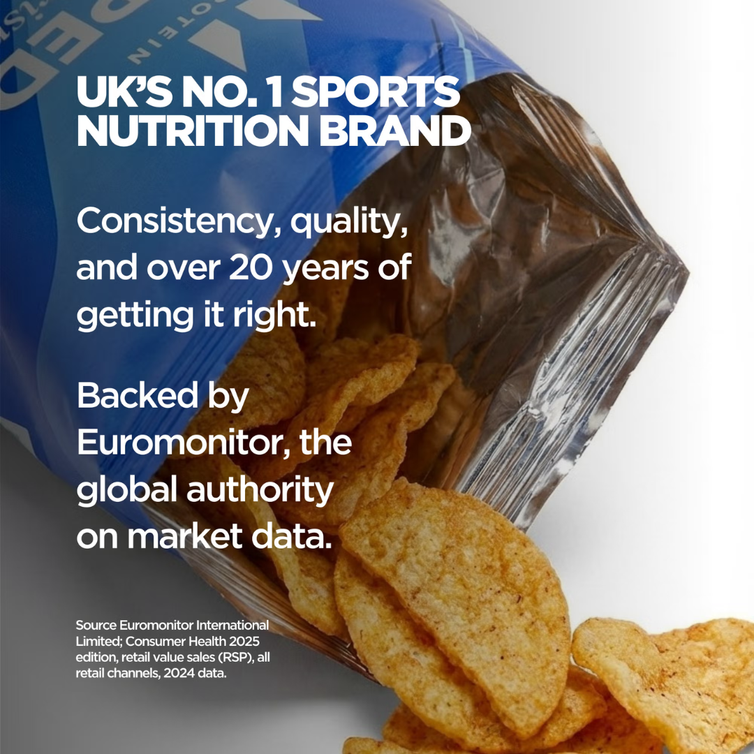 MyProtein Popped Protein Crisps 6x25g Salt & Vinegar