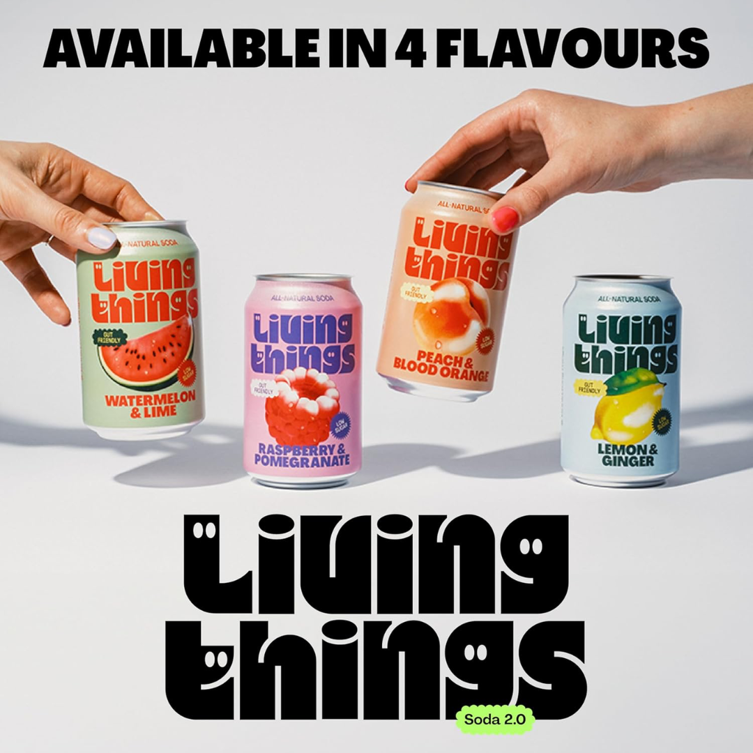 Living Things Prebiotic Soda 12x330ml Cherry & Lime