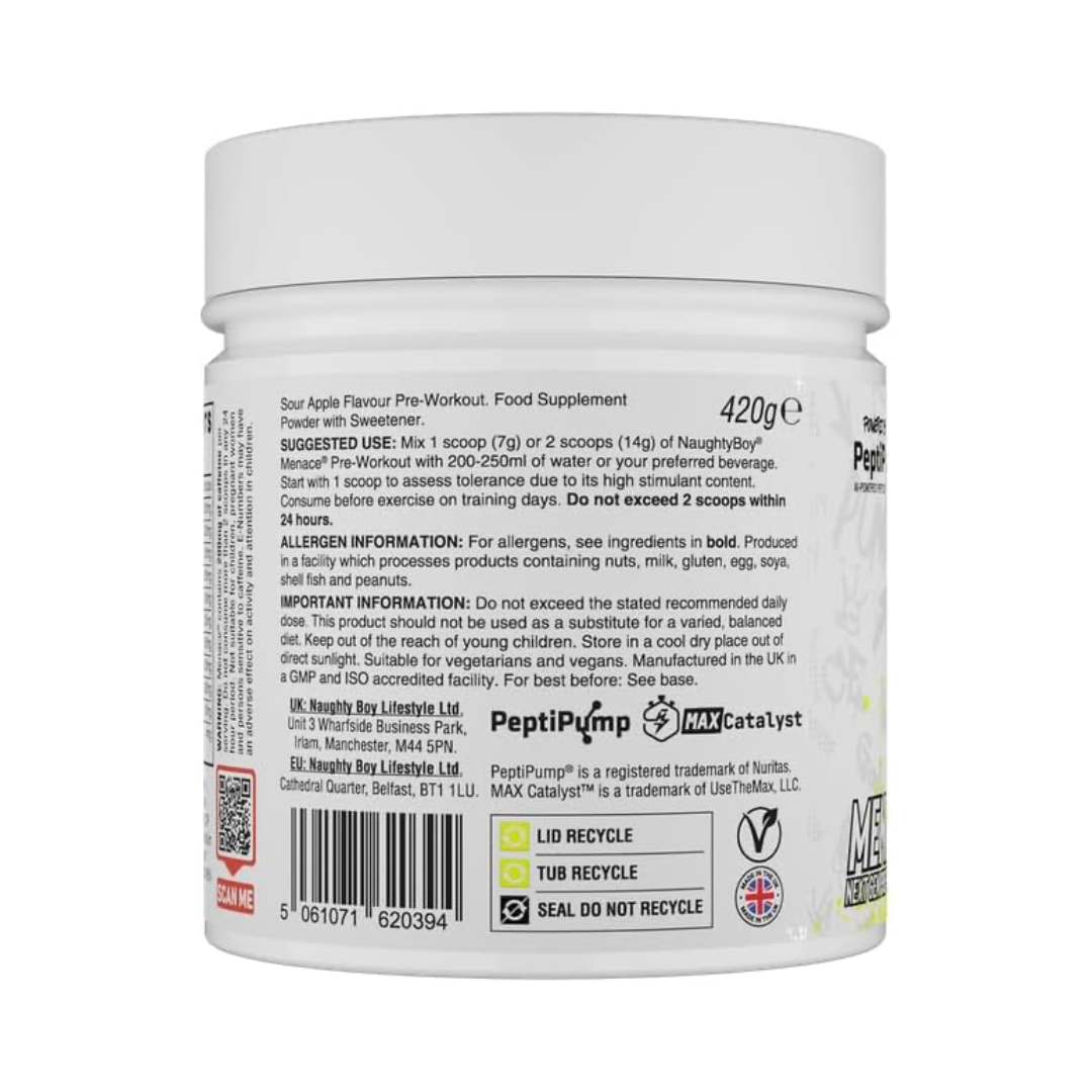 Naughty Boy Menace V2 420g Sour Apple 60 Servings