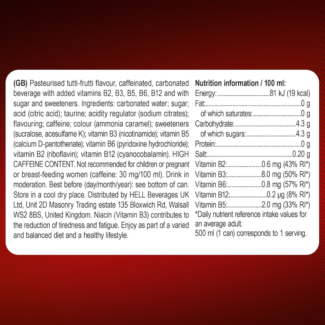 Hell Energy Energy Drink 12x500ml Classic