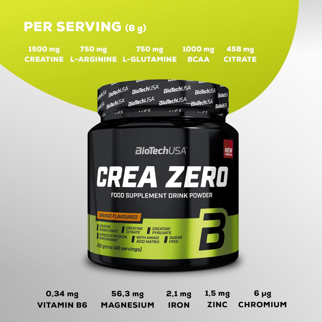 BioTech USA Crea Zero 320g Orange
