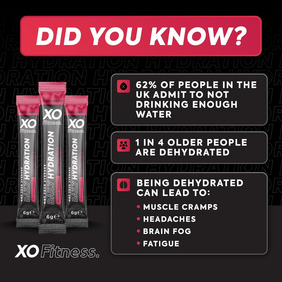 XO Fitness Hydration Sachet 28x6g Black Cherry