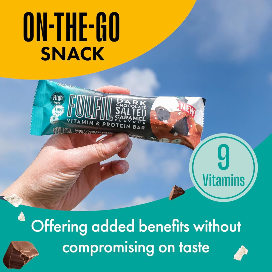 Fulfil Nutrition Vitamin & Protein Bar 15x55g Dark Salted Caramel