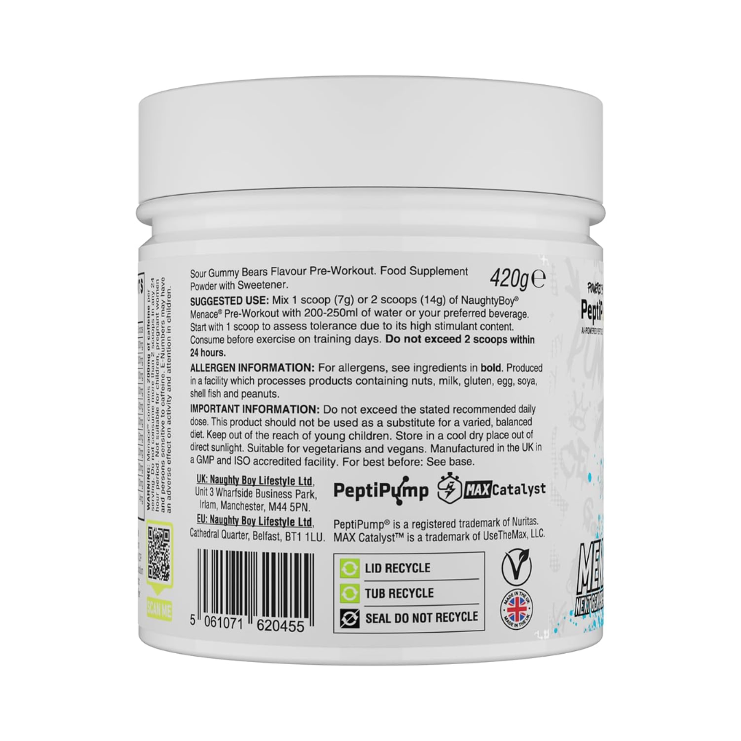 Naughty Boy Menace V2 420g Sour Gummy 60 Servings