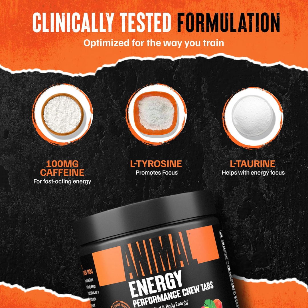 Animal Energy Chews 120 Tabs Tropical Mango