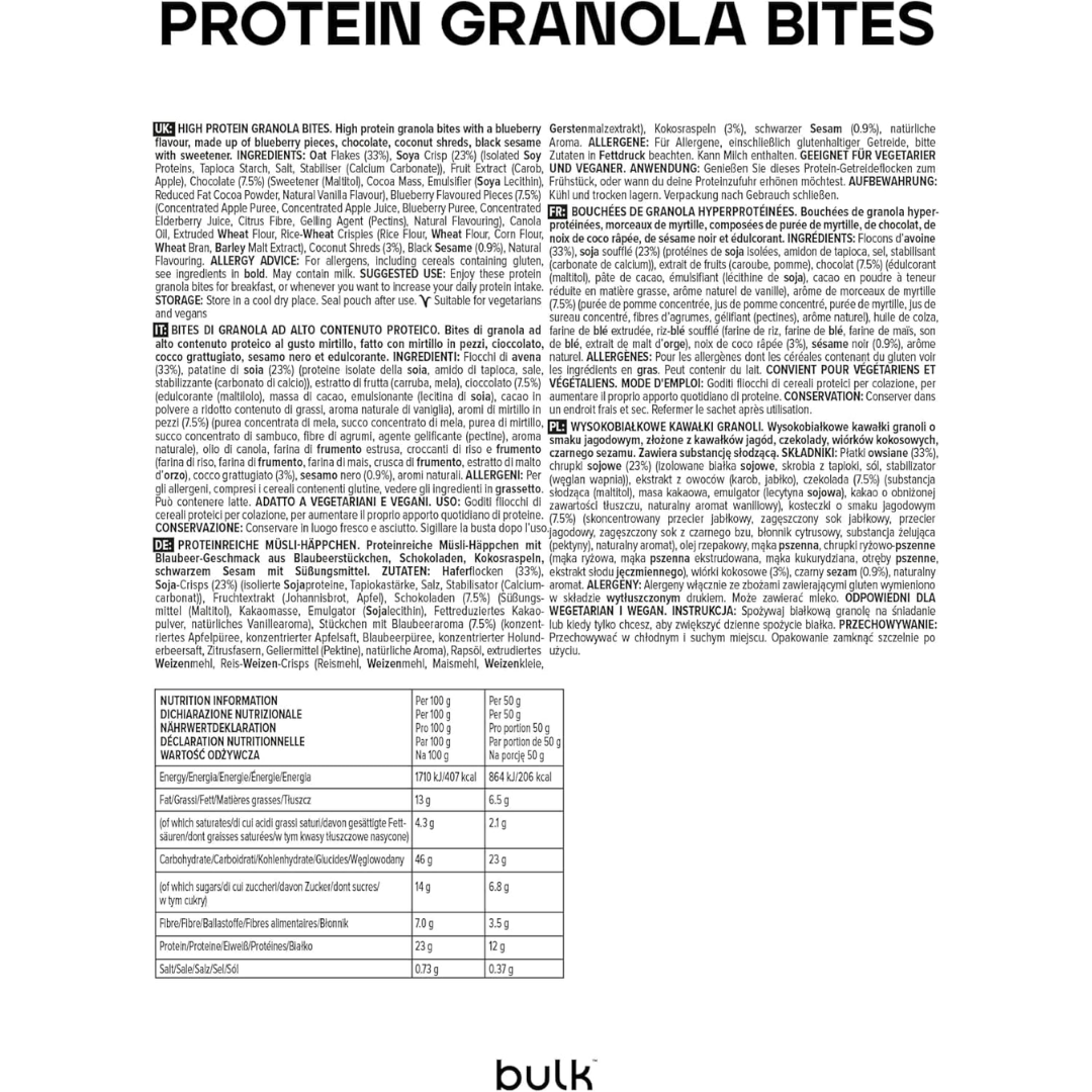 Bulk Protein Granola 1kg Blueberry