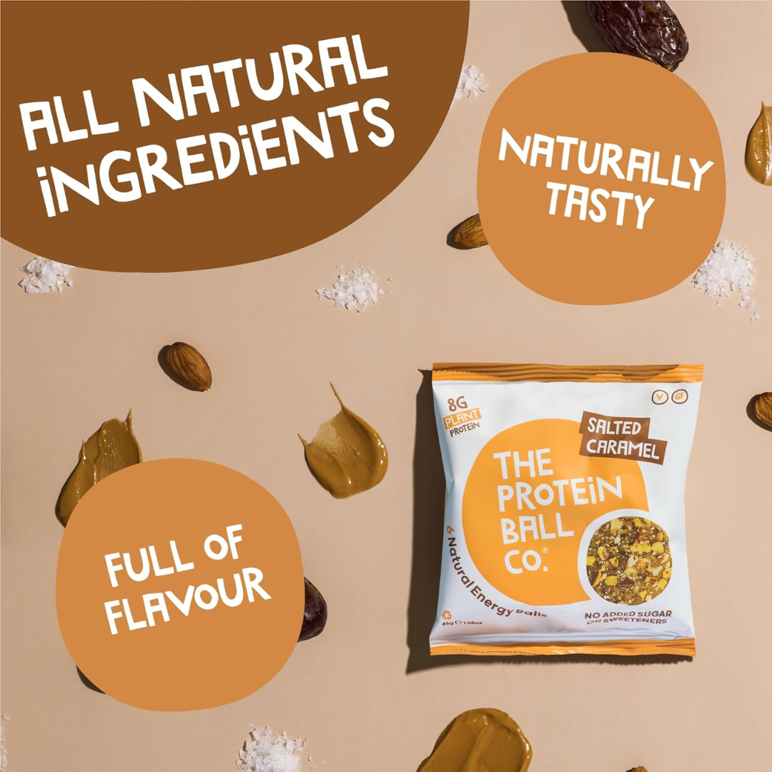 The Protein Ball Co Protein + Vitamin Balls 10x45g Salted Caramel