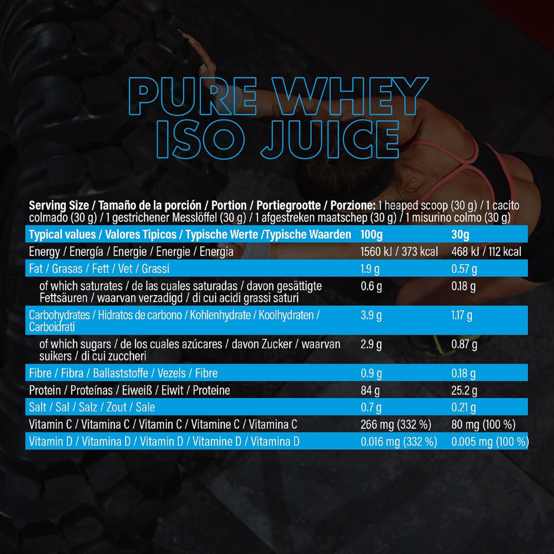 NXT Nutrition Pure Whey ISO Juice 900g Blue Raspberry Smoothie