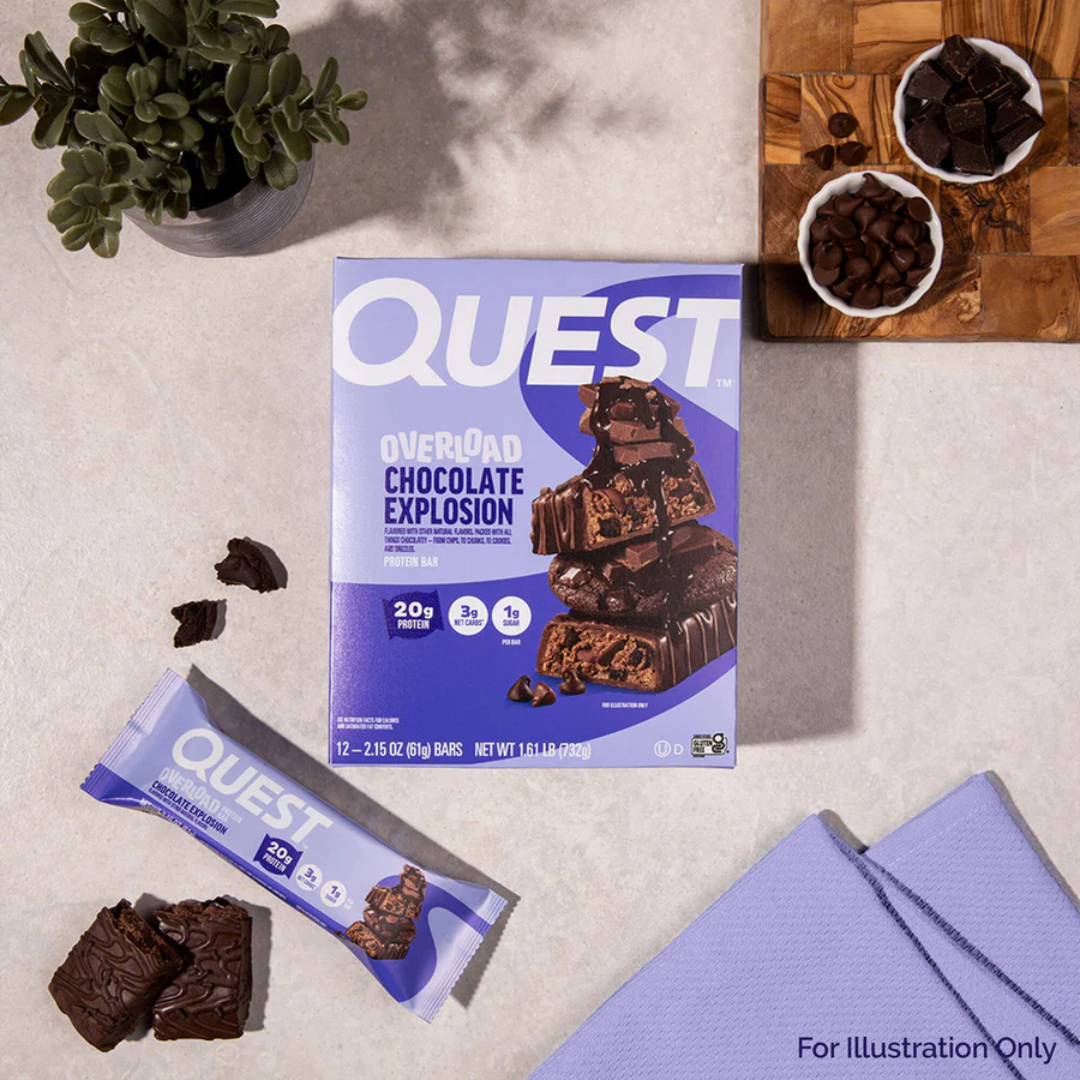Quest Nutrition Overload Protein Bar 12x60g Chocolate Explosion