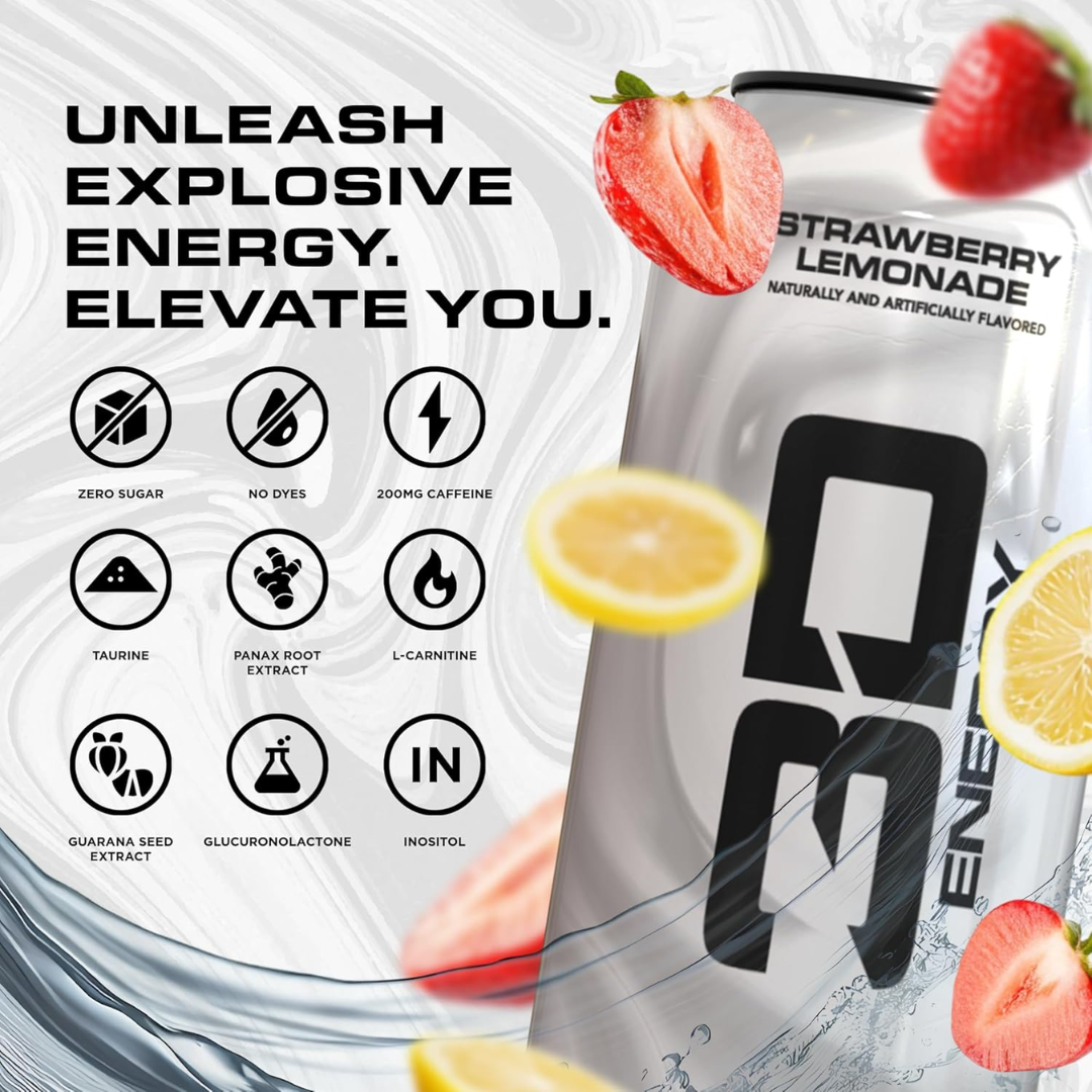3D Energy Drink 12x473ml Strawberry Lemonade