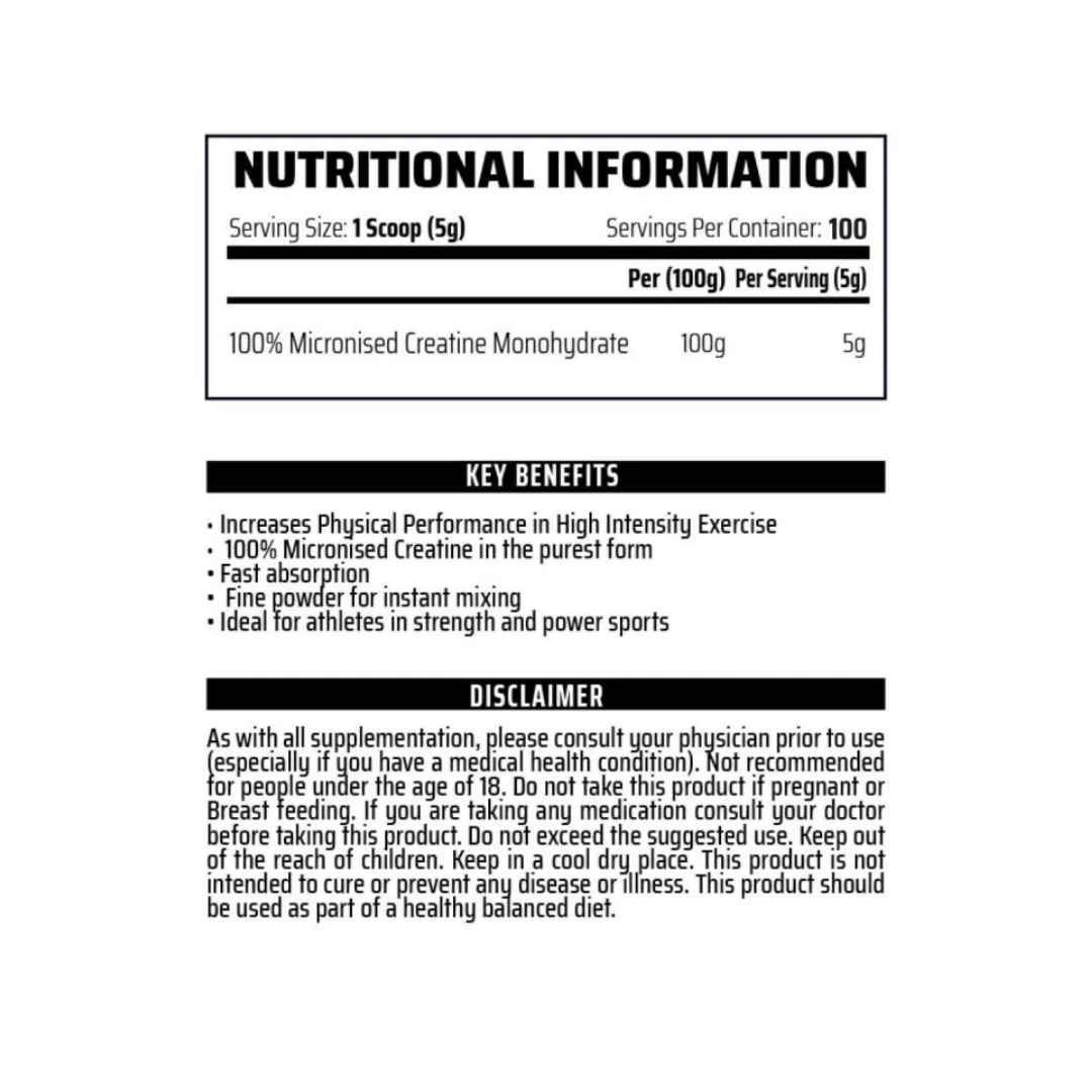 Chemical Warfare Creatine Monohydrate 500g