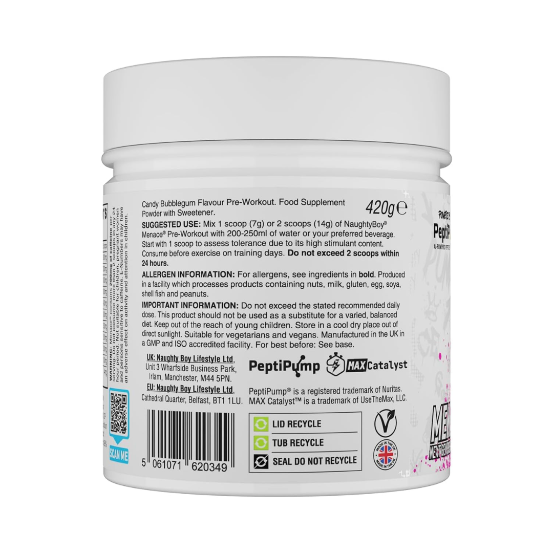 Naughty Boy Menace V2 420g Candy Bubble Gum 60 Servings