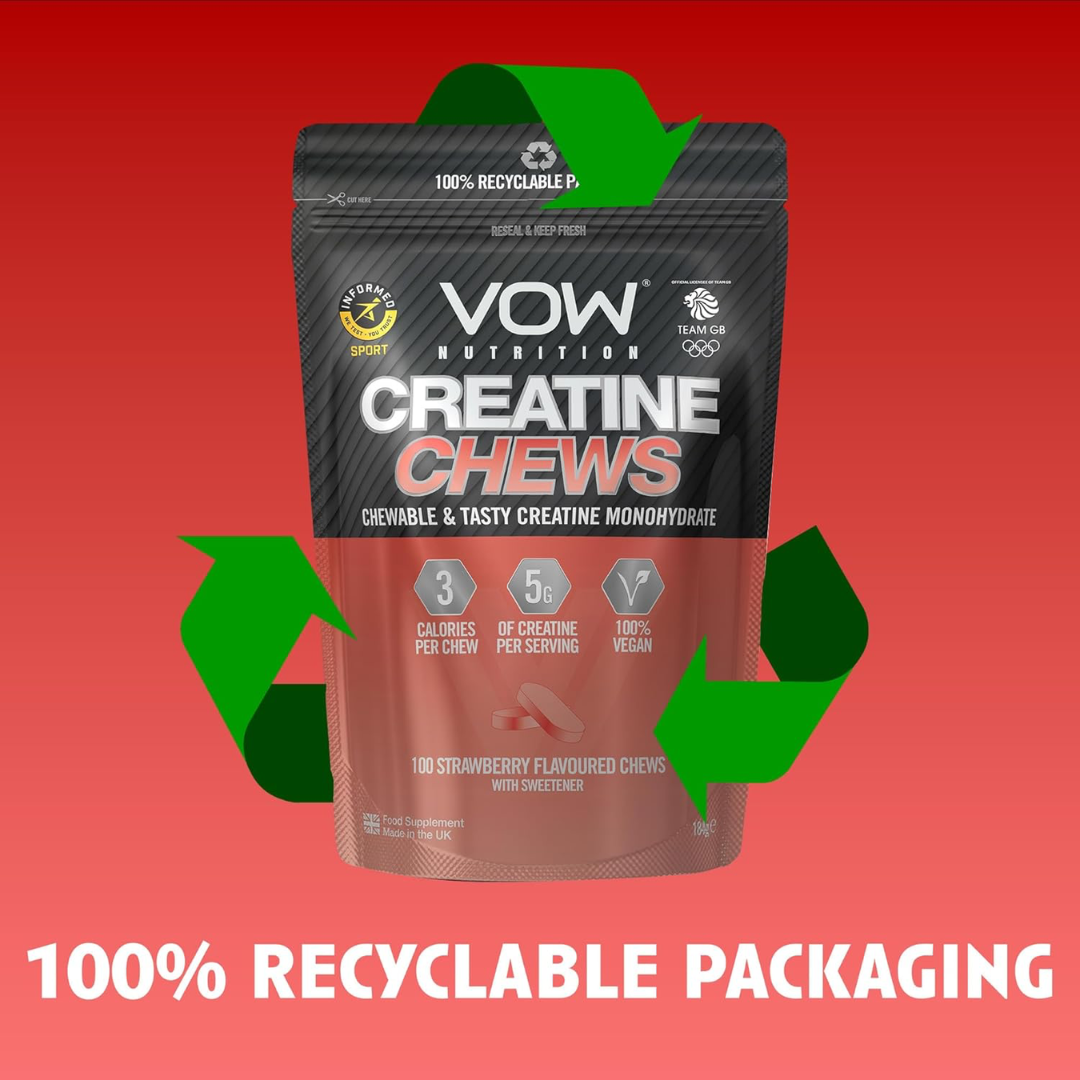 VOW Nutrition Creatine Chews 100 Tabs Strawberry