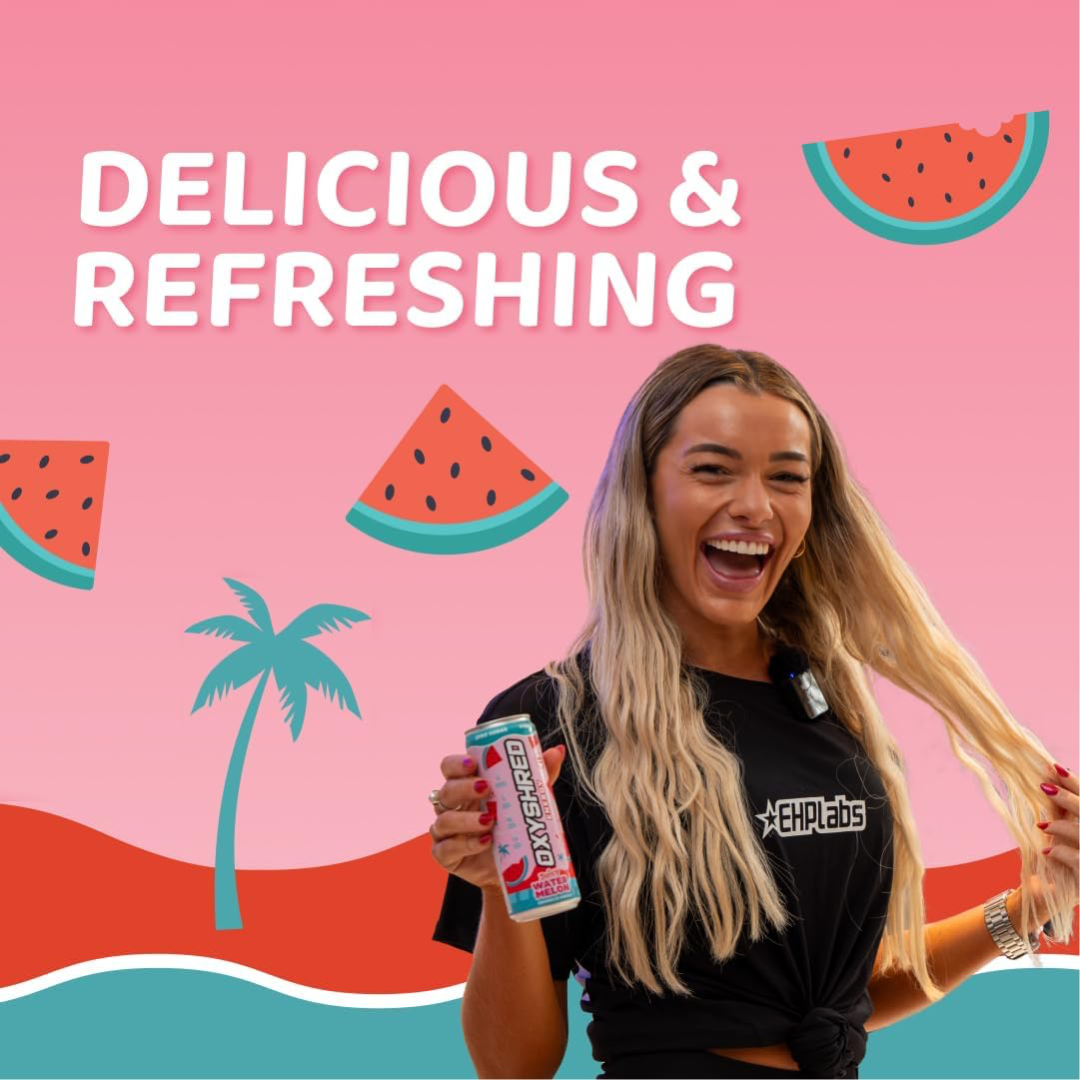 EHP Labs OxyShred Ultra Energy Drink RTD 24x355ml (6x4 Pack) Juicy Watermelon